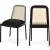 Atticus Boucle Fabric Dining Chair with Black Metal Frame