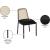 Atticus Boucle Fabric Dining Chair with Black Metal Frame