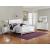 Alonza Faux Alligator/Beveled Mirror Panel Bed w/ LED Lighting, King Size