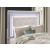Alonza Faux Alligator/Beveled Mirror Panel Bedroom Set w/ LED Lighting
