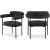 Blake Boucle Fabric Dining Chair with Matte Black Metal Frame