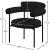 Blake Boucle Fabric Dining Chair with Matte Black Metal Frame