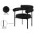 Blake Boucle Fabric Dining Chair with Matte Black Metal Frame