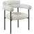 Blake Boucle Fabric Dining Chair with Matte Black Metal Frame