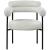 Blake Boucle Fabric Dining Chair with Matte Black Metal Frame