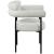 Blake Boucle Fabric Dining Chair with Matte Black Metal Frame