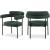 Blake Boucle Fabric Dining Chair with Matte Black Metal Frame