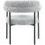 Blake Boucle Fabric Dining Chair with Matte Black Metal Frame