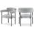 Blake Boucle Fabric Dining Chair with Matte Black Metal Frame