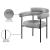 Blake Boucle Fabric Dining Chair with Matte Black Metal Frame