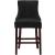 Hannah Velvet Counter Stool with Cherry Finish Wood Legs