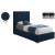 Crosby Linen Fabric Twin Size Bed