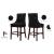 Hannah Velvet Counter Stool with Cherry Finish Wood Legs
