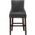 Hannah Velvet Counter Stool with Cherry Finish Wood Legs
