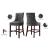 Hannah Velvet Counter Stool with Cherry Finish Wood Legs