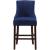 Hannah Velvet Counter Stool with Cherry Finish Wood Legs