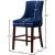 Hannah Velvet Counter Stool with Cherry Finish Wood Legs