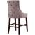 Hannah Velvet Counter Stool with Cherry Finish Wood Legs