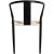 Beck Dining Chair with Matte Black Metal Legs & Frame