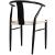 Beck Dining Chair with Matte Black Metal Legs & Frame