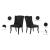 Suri Velvet Dining Chair with Espresso Wood Legs