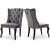 Suri Velvet Dining Chair with Espresso Wood Legs