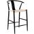 Beck Rope Stool with Matte Black Metal Legs