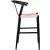 Beck Rope Stool with Matte Black Metal Legs