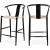 Beck Rope Stool with Matte Black Metal Legs