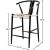 Beck Rope Stool with Matte Black Metal Legs