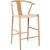 Beck Rope Stool with White Oak Look Metal Legs