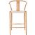 Beck Rope Stool with White Oak Look Metal Legs