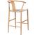 Beck Rope Stool with White Oak Look Metal Legs