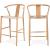 Beck Rope Stool with White Oak Look Metal Legs