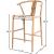 Beck Rope Stool with White Oak Look Metal Legs