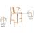 Beck Rope Stool with White Oak Look Metal Legs