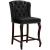 Suri Velvet Counter Stool with Espresso Wood Legs