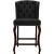 Suri Velvet Counter Stool with Espresso Wood Legs