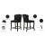Suri Velvet Counter Stool with Espresso Wood Legs