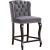 Suri Velvet Counter Stool with Espresso Wood Legs
