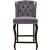 Suri Velvet Counter Stool with Espresso Wood Legs