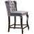 Suri Velvet Counter Stool with Espresso Wood Legs