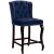 Suri Velvet Counter Stool with Espresso Wood Legs
