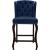 Suri Velvet Counter Stool with Espresso Wood Legs