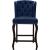 Suri Velvet Counter Stool with Espresso Wood Legs