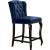 Suri Velvet Counter Stool with Espresso Wood Legs