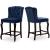 Suri Velvet Counter Stool with Espresso Wood Legs