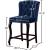 Suri Velvet Counter Stool with Espresso Wood Legs