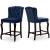 Suri Velvet Counter Stool with Espresso Wood Legs