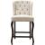 Suri Velvet Counter Stool with Espresso Wood Legs